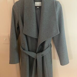 Cole Haan Women's Gray Belted Coat